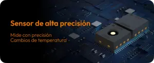 Sensor de alta precisión del termohigrómetro Elitech TM-2TH diseñado para detectar y medir cambios de temperatura en el entorno.