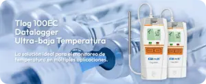 Datalogger Elitech Tlog 100EC para monitoreo de temperatura ultrabaja en productos farmacéuticos, muestras biológicas, medicamentos y otros materiales sensibles durante almacenamiento y transporte.